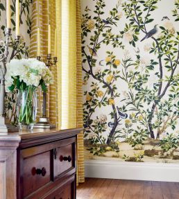 Architect Embroidery Fabric by Thibaut Cloud