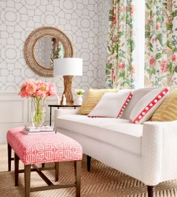 Architect Embroidery Fabric by Thibaut Cloud