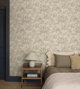 Archive Flower Wallpaper by Borastapeter Sandstone