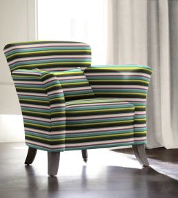 Arena Stripe Fabric by Arley House Coral
