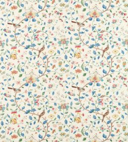 Aril's Garden Fabric by Sanderson Indigo/Red