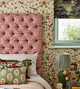 Aril's Garden Wallpaper by Sanderson Olive/Mulberry