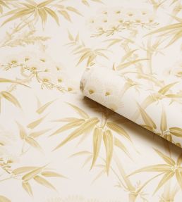 Arita Floral Wallpaper by Schumacher Citron