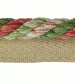 Arlington Rope Flanged Trimming by Colefax and Fowler Pink/Green
