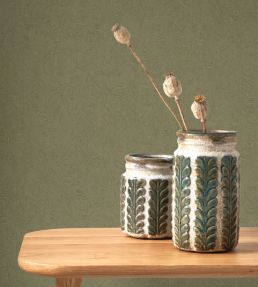 Arole Wallpaper by Casadeco Vert kaki
