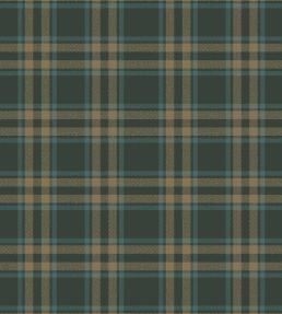 Arran Check Fabric by Arley House Midnight