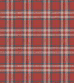 Arran Check Fabric by Arley House Scarlet