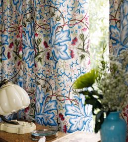 Artichoke Embroidery Fabric by Morris & Co Aubergine/Gold
