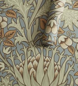 Artichoke Wallpaper by Morris & Co Teal/Sage