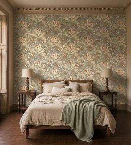 Artichoke Wallpaper by Morris & Co Teal/Sage