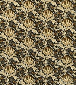 Artichoke Velvet Fabric by Morris & Co Midnight/Pearwood