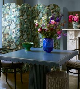 Artists Retreat Fabric by Jim Thompson No.9 Midnight