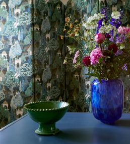 Artists Retreat Fabric by Jim Thompson No.9 Midnight