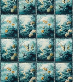 Artus Fabric by Clarke & Clarke Denim/Ochre
