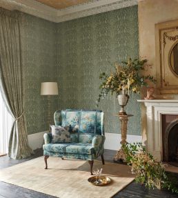 Artus Fabric by Clarke & Clarke Denim/Ochre