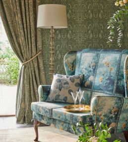 Artus Fabric by Clarke & Clarke Denim/Ochre