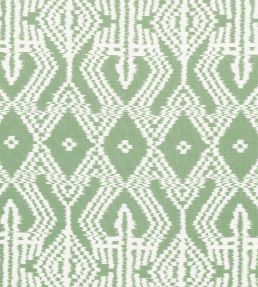 Asaka Ikat Fabric by Schumacher Green
