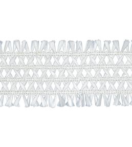 Asara Raffia Braid 60mm Trimming by Houles Blanc