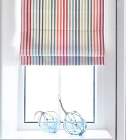 Ascot Stripe Fabric by Ian Mankin Reds
