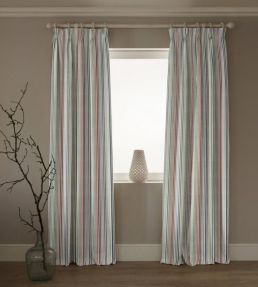 Ascot Stripe Fabric by Ian Mankin Reds