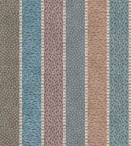 Asha Stripe Fabric by Lewis & Wood Blue Almond