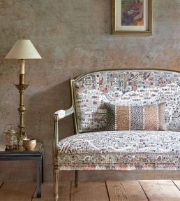 Asha Stripe Fabric by Lewis & Wood Jaipur Spice