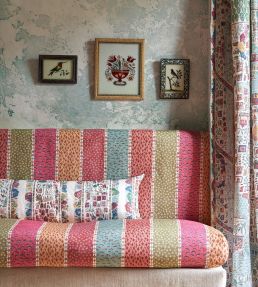 Asha Stripe Fabric by Lewis & Wood Jaipur Spice