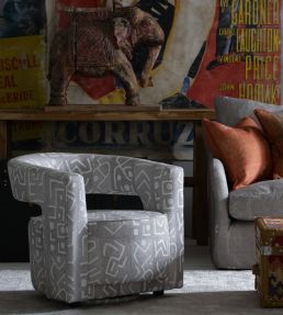 Ashanti Fabric by Andrew Martin Smoke