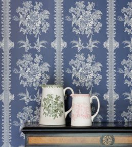 Asiatic Pheasant Wallpaper by Barneby Gates Navy