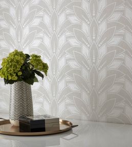 Astoria Wallpaper by 1838 Wallcoverings Pearl