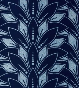 Astoria Flock Wallpaper by 1838 Wallcoverings Midnight