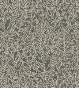 Astragale Wallpaper by Casamance Anthracite
