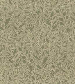 Astragale Wallpaper by Casamance Kaki