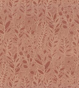 Astragale Wallpaper by Casamance Terracotta