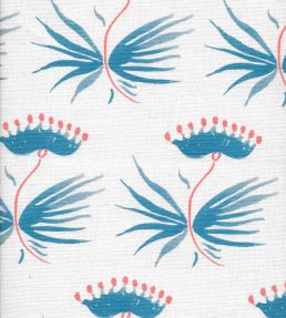 Astrid Fabric by Kate Medlicott Indigo & Raspberry