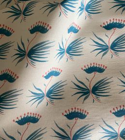 Astrid Fabric by Kate Medlicott Indigo & Raspberry