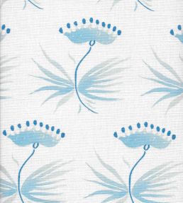 Astrid Fabric by Kate Medlicott Ocean & Cloudy Blue