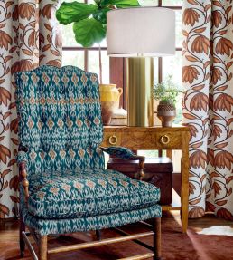 Atlas Ikat Fabric by Thibaut Sunbaked