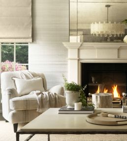 Atrani Stripe Fabric by Andrew Martin Silver