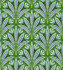 Attingham Wallpaper by Clarke & Clarke Cobalt/Green