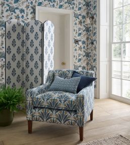Attingham Fabric by Clarke & Clarke Mineral