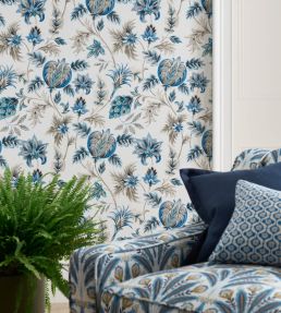 Attingham Fabric by Clarke & Clarke Sage/Blush