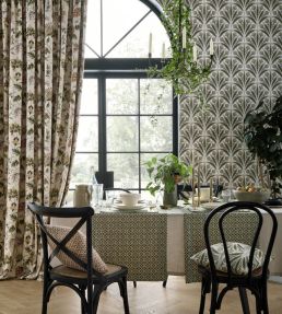 Attingham Wallpaper by Clarke & Clarke Cobalt/Green