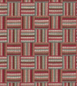 Attwood Fabric by Nina Campbell Red/Coral/Slate