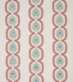 Aubrey Stripe Fabric by Colefax and Fowler Red/Green