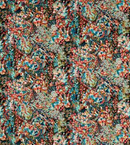 Aubrey Velvet Fabric by Studio G Midnight/Spice