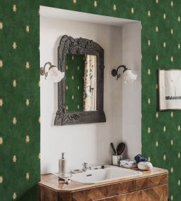 Audrey Wallpaper by Sandberg Dark Green