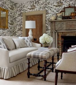 Audrey Fabric by Thibaut Blue