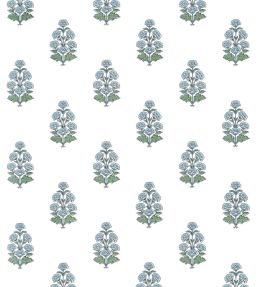 Audrey Wallpaper by Thibaut Blue