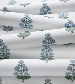 Audrey Wallpaper by Thibaut Blue